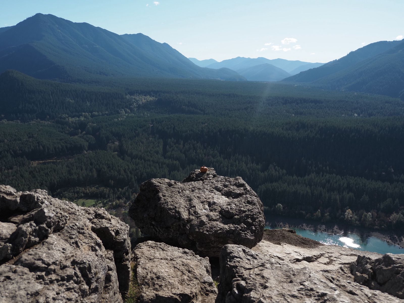 Pumpkin on top of Rattlesnake Ledge, Washington